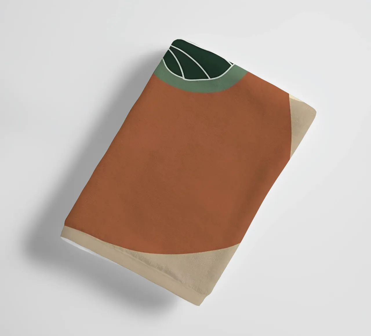 Minimalist one line drawing of a single fiddle leaf fig towel by Bloom And Brush