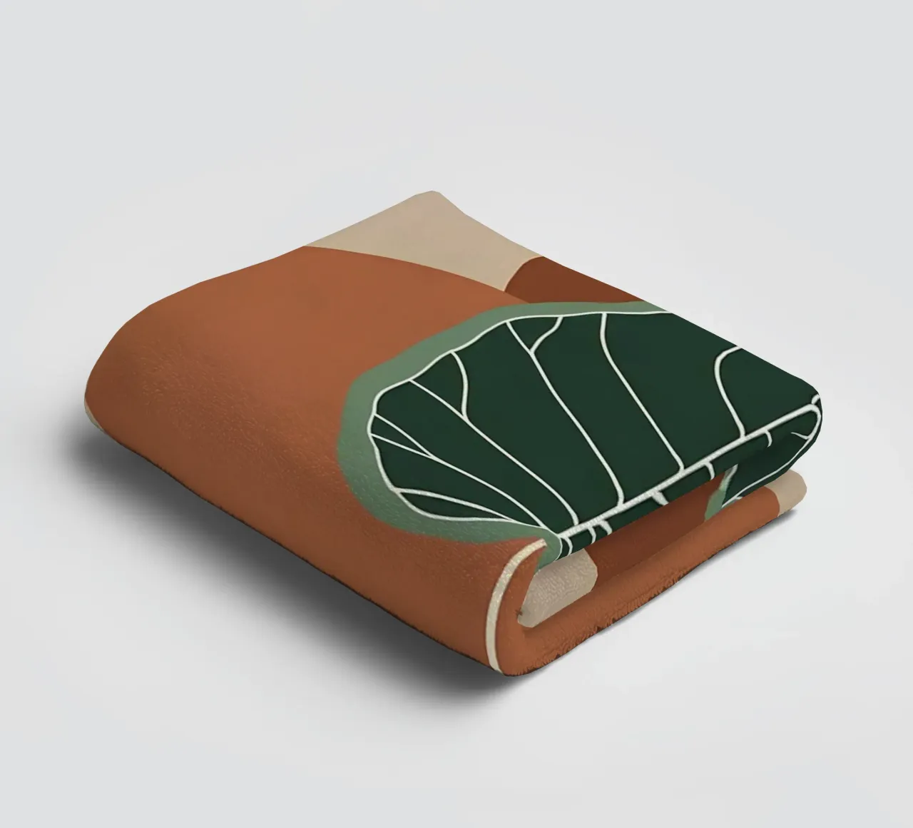 Minimalist one line drawing of a single fiddle leaf fig towel by Bloom And Brush