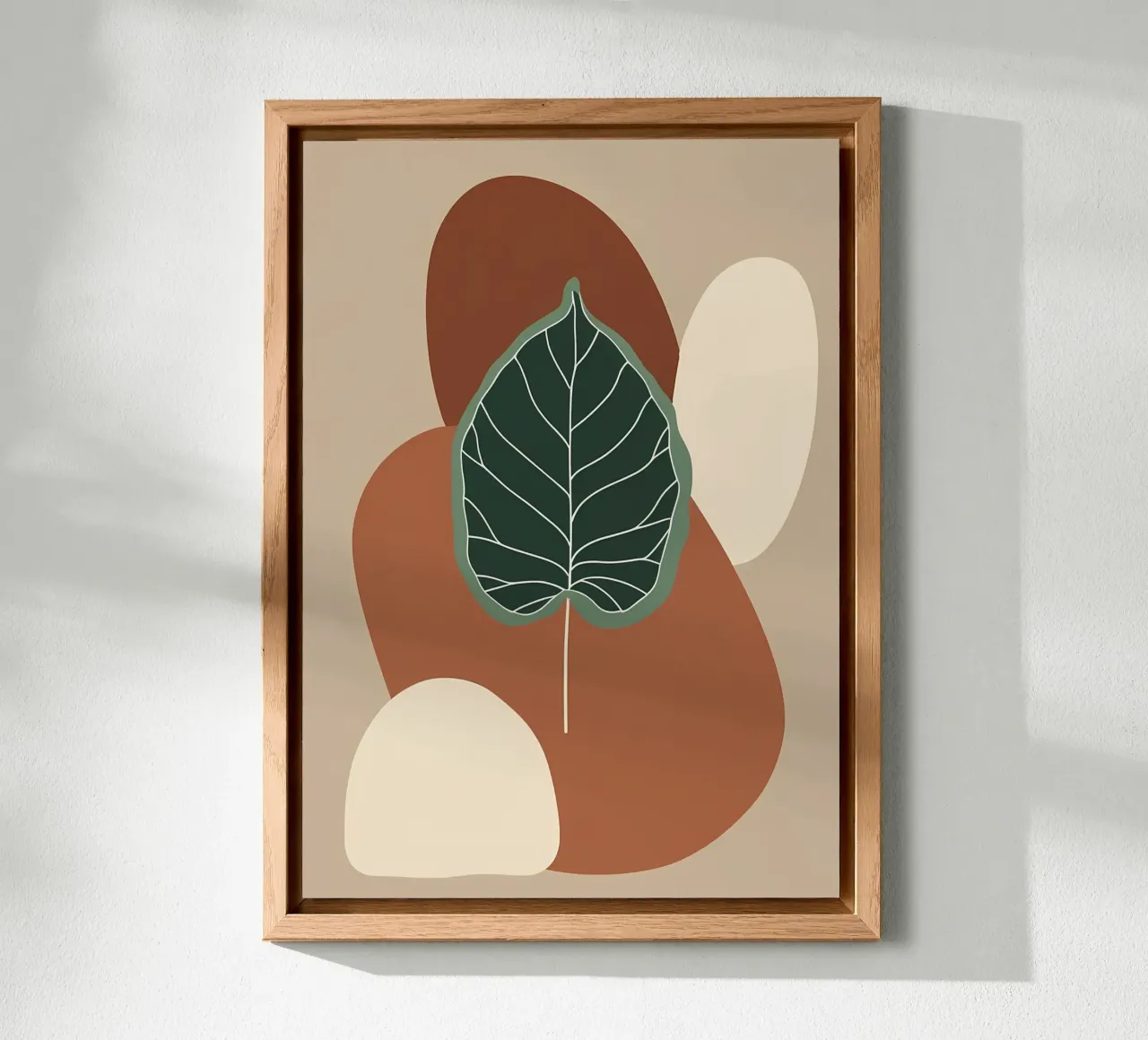 Disegno minimalista a una linea di un singolo fico a foglia di violino alluminio dibond da Bloom And Brush