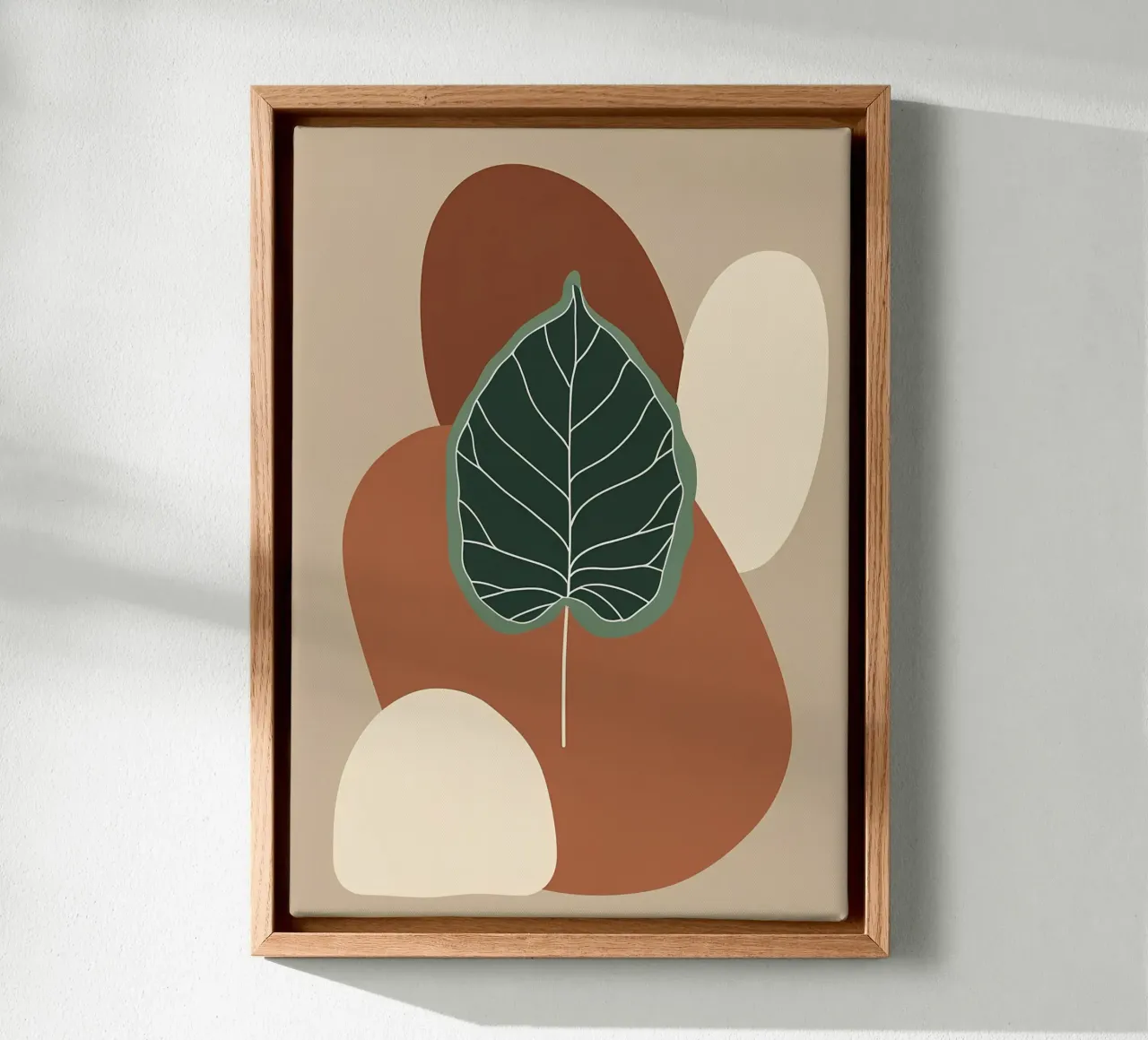 Minimalist one line drawing of a single fiddle leaf fig canvas by Bloom And Brush