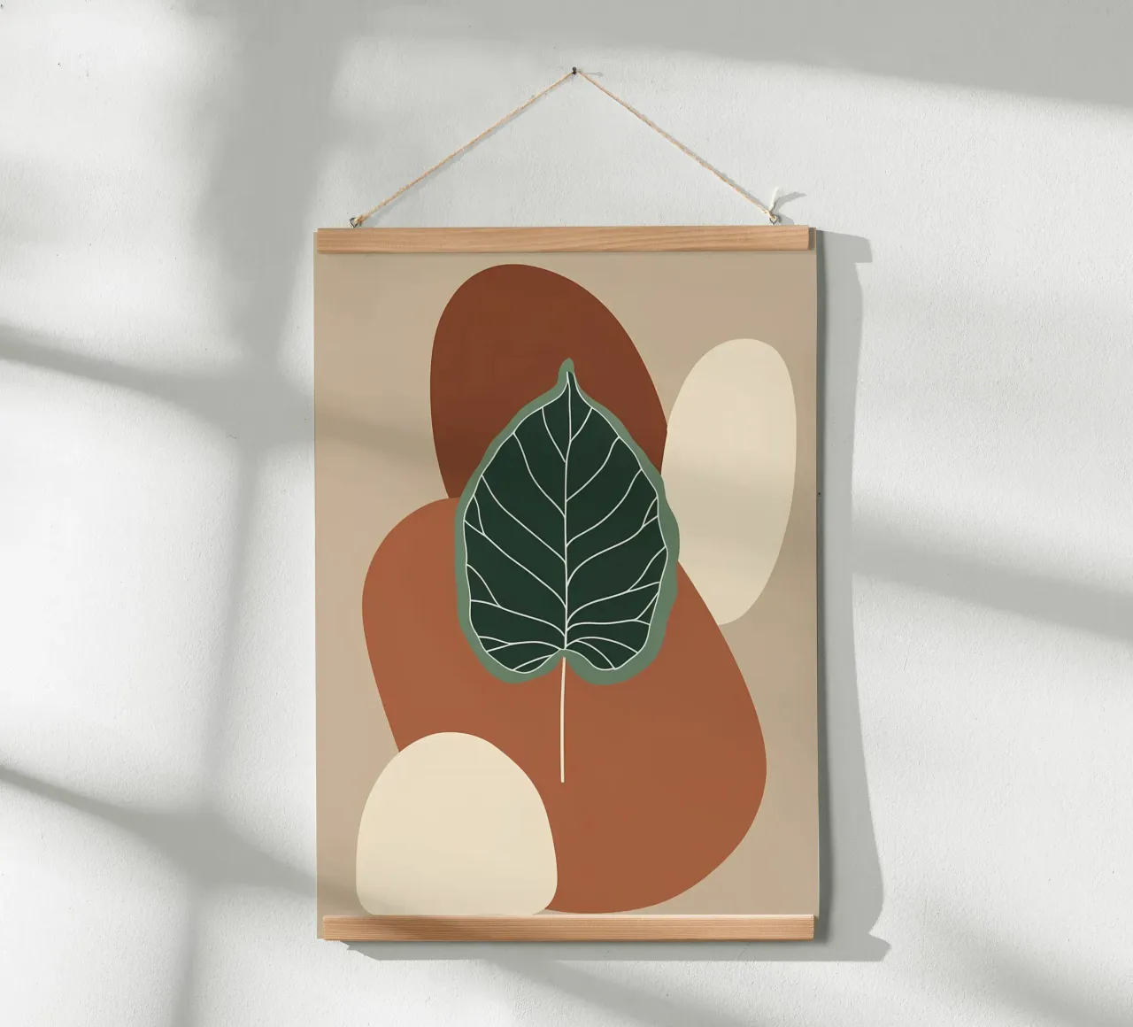 Minimalist one line drawing of a single fiddle leaf fig hahnemühle by Bloom And Brush
