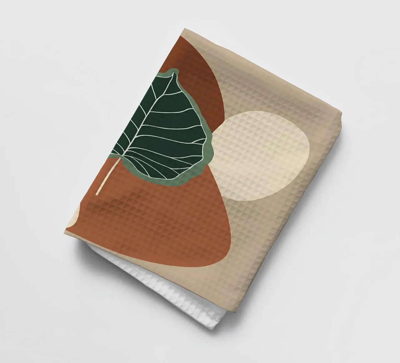 Disegno minimalista a una linea di un singolo fico a foglia di violino canovaccio da cucina da Bloom And Brush