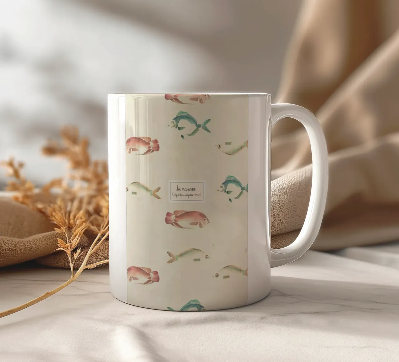 Las Mojarras Vert ( Poster) tazza in ceramica da Sandra De Leon