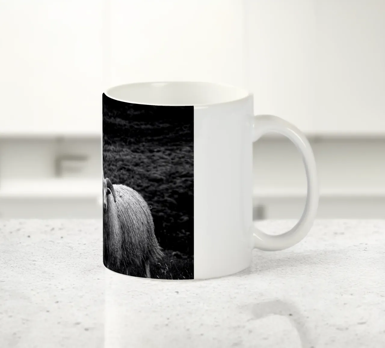 Due pecore tazza in ceramica da Fjöllart