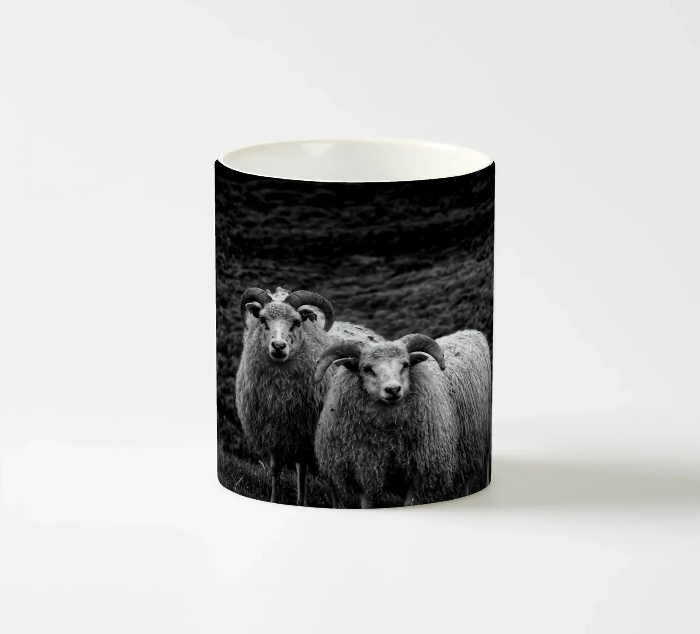 Two sheep ceramic mug by Fjöllart