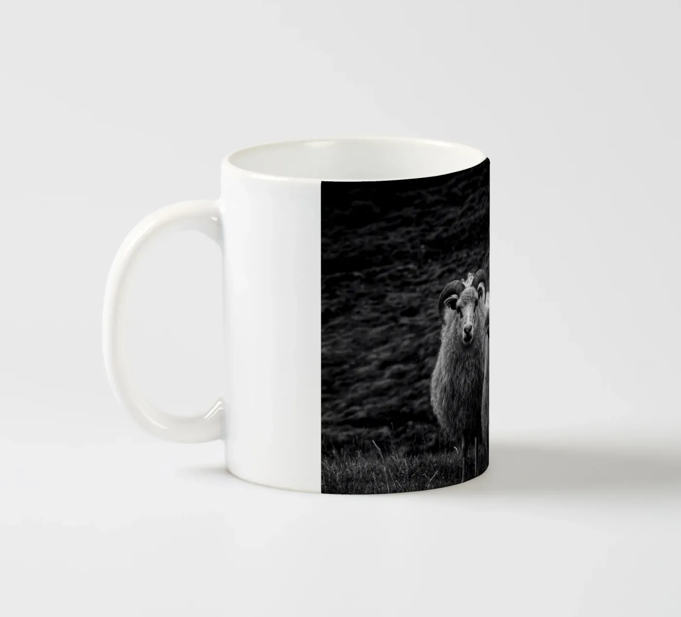 Two sheep ceramic mug by Fjöllart