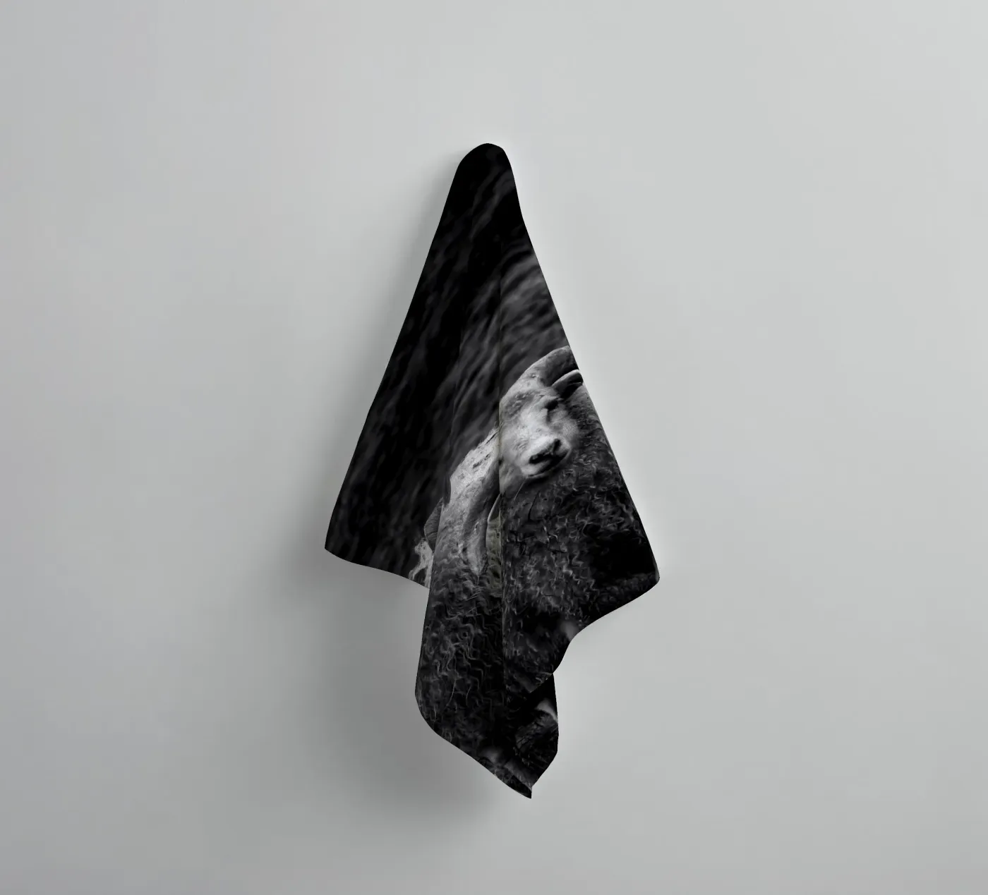 Two sheep towel by Fjöllart