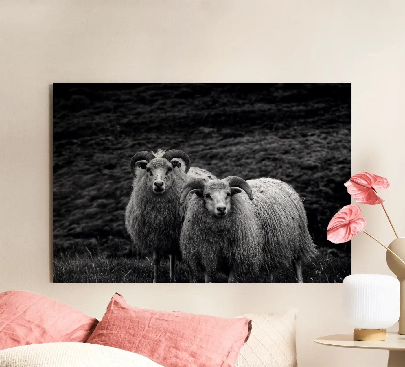 Two sheep forex plate by Fjöllart