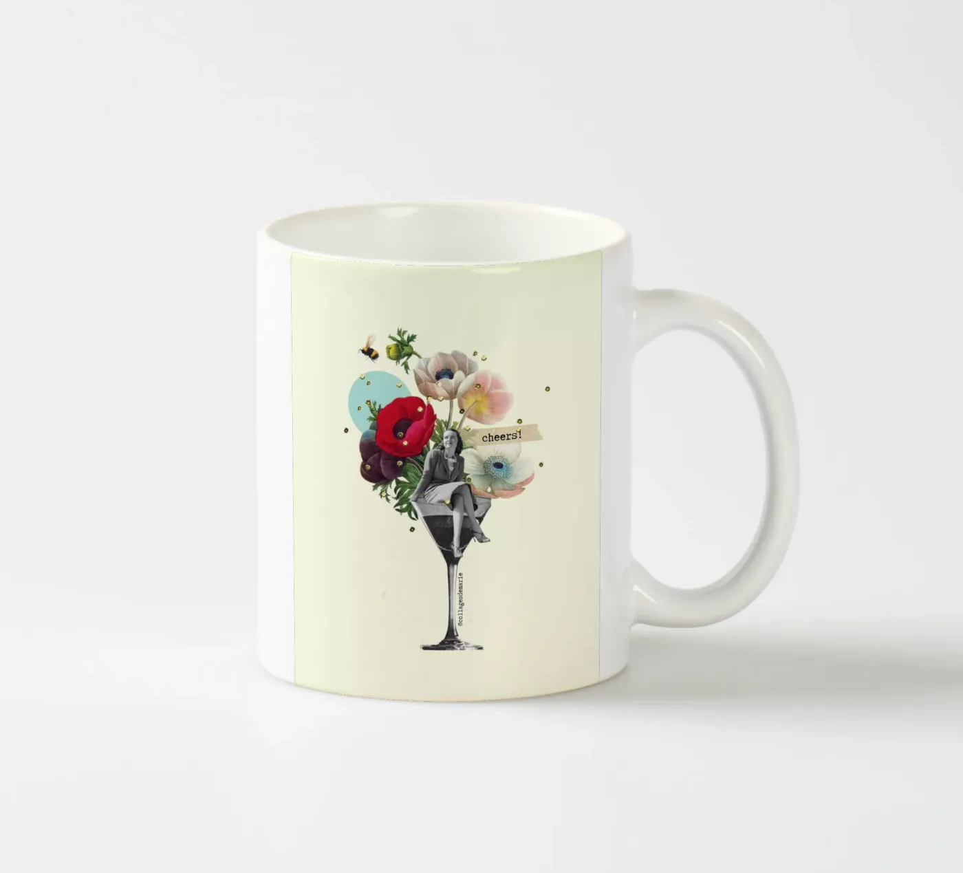 Cheers ceramic mug by collagesdemarie