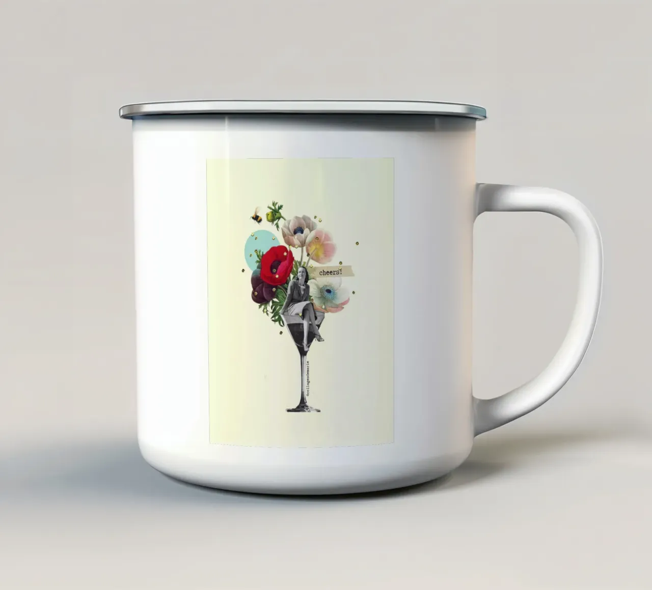 Cheers tazza in smalto da collagesdemarie