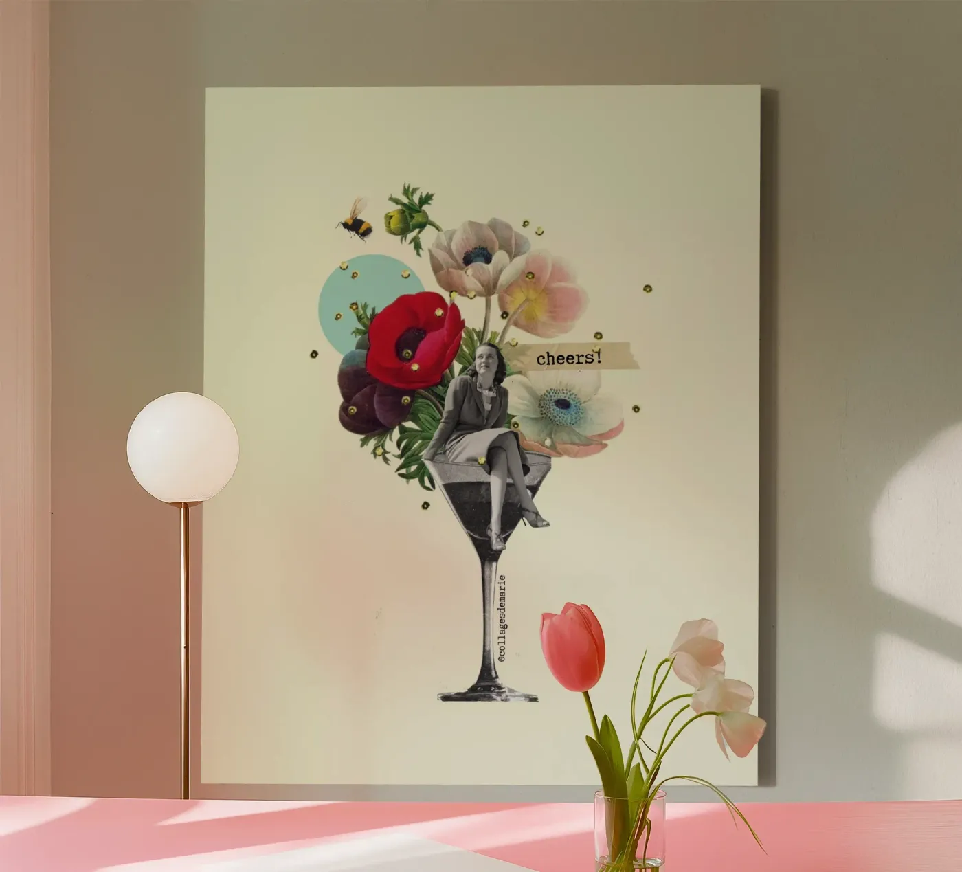 Cheers canvas van collagesdemarie