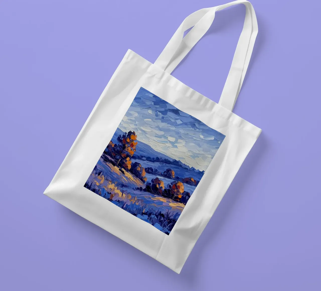 L'abbraccio dell'autunno: Un coltello a palette strutturato borsa in juta da Artistic-shop