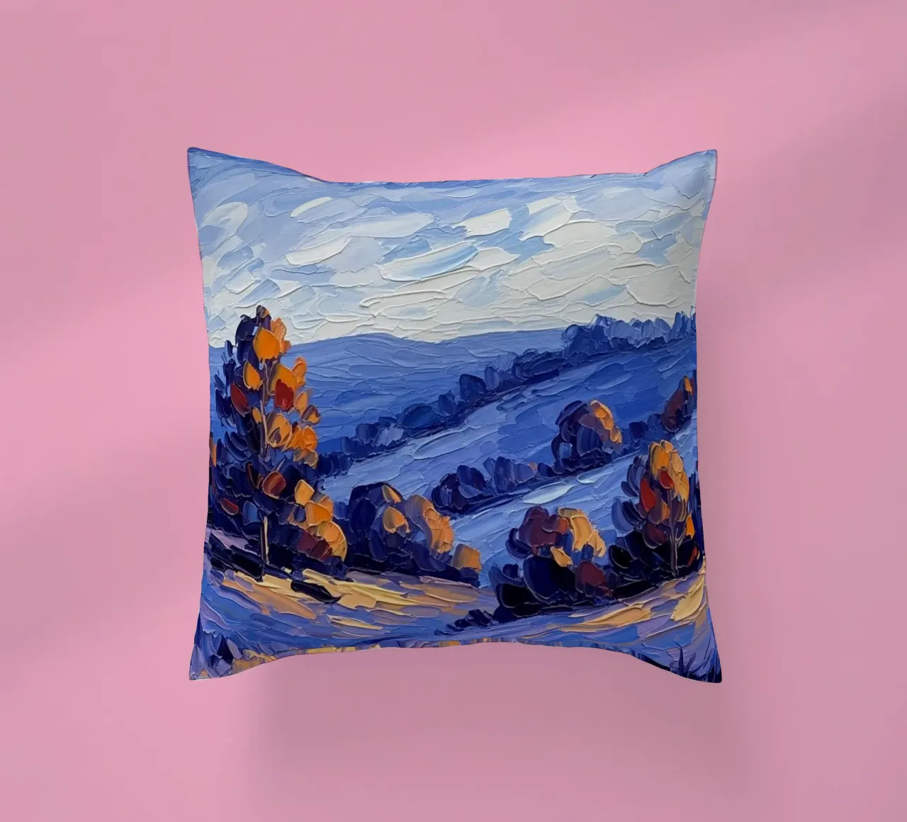 L'abbraccio dell'autunno: Un coltello a palette strutturato cuscino da Artistic-shop