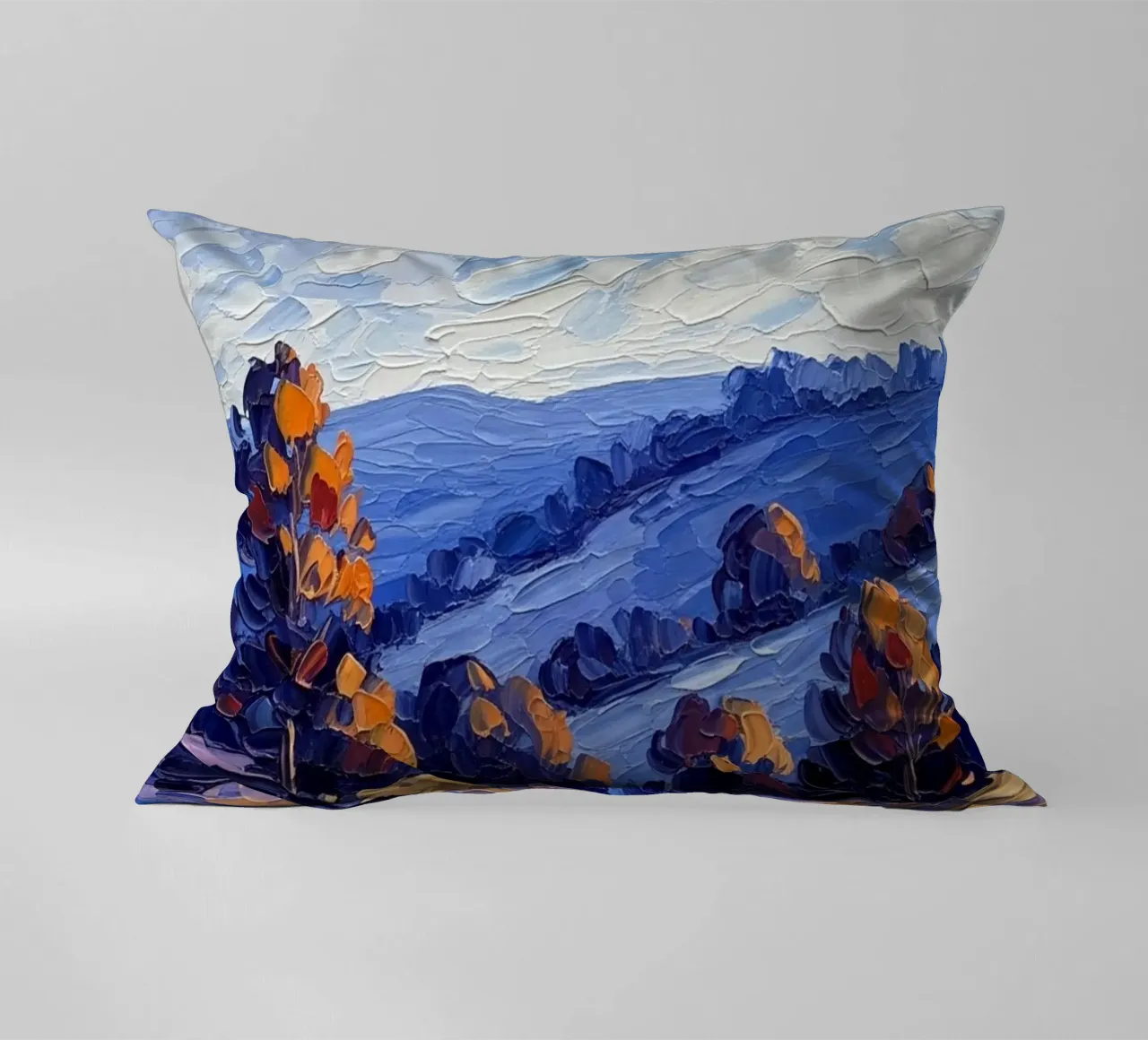 L'abbraccio dell'autunno: Un coltello a palette strutturato cuscino da Artistic-shop