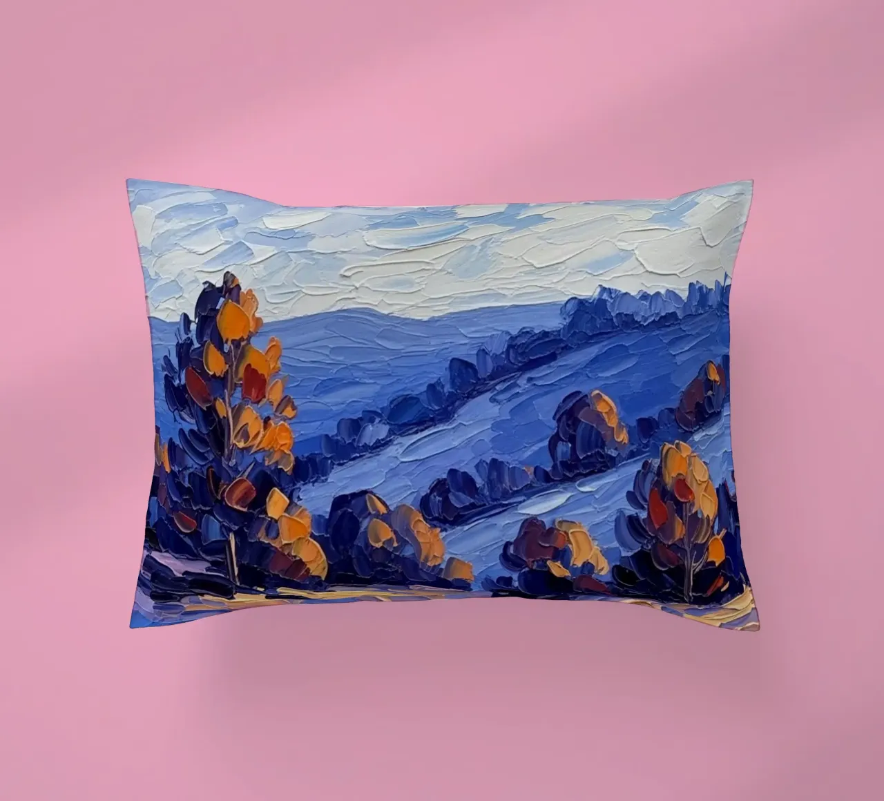 L'abbraccio dell'autunno: Un coltello a palette strutturato cuscino da Artistic-shop