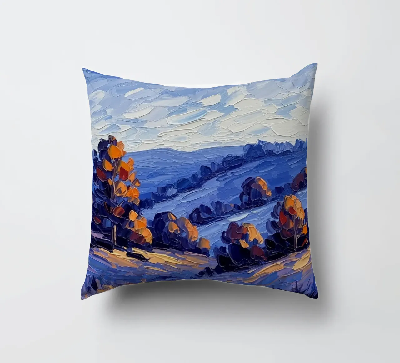 L'abbraccio dell'autunno: Un coltello a palette strutturato cuscino da Artistic-shop