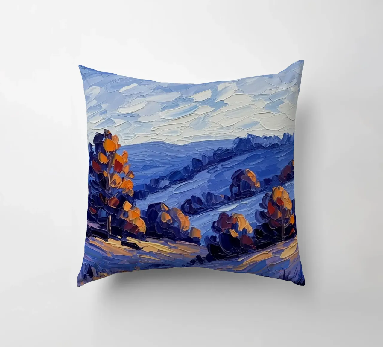 L'abbraccio dell'autunno: Un coltello a palette strutturato cuscino da Artistic-shop