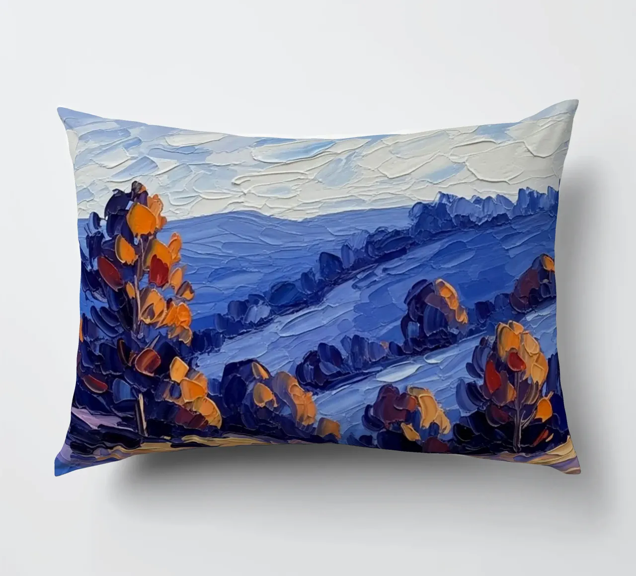 L'abbraccio dell'autunno: Un coltello a palette strutturato cuscino da Artistic-shop