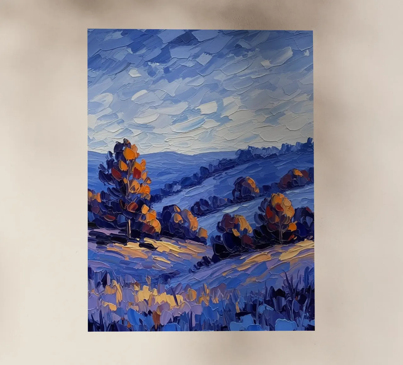 L'abbraccio dell'autunno: Un coltello a palette strutturato pellicola backlit da Artistic-shop