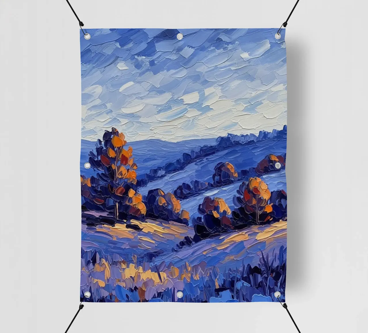 L'abbraccio dell'autunno: Un coltello a palette strutturato telo in pvc da Artistic-shop