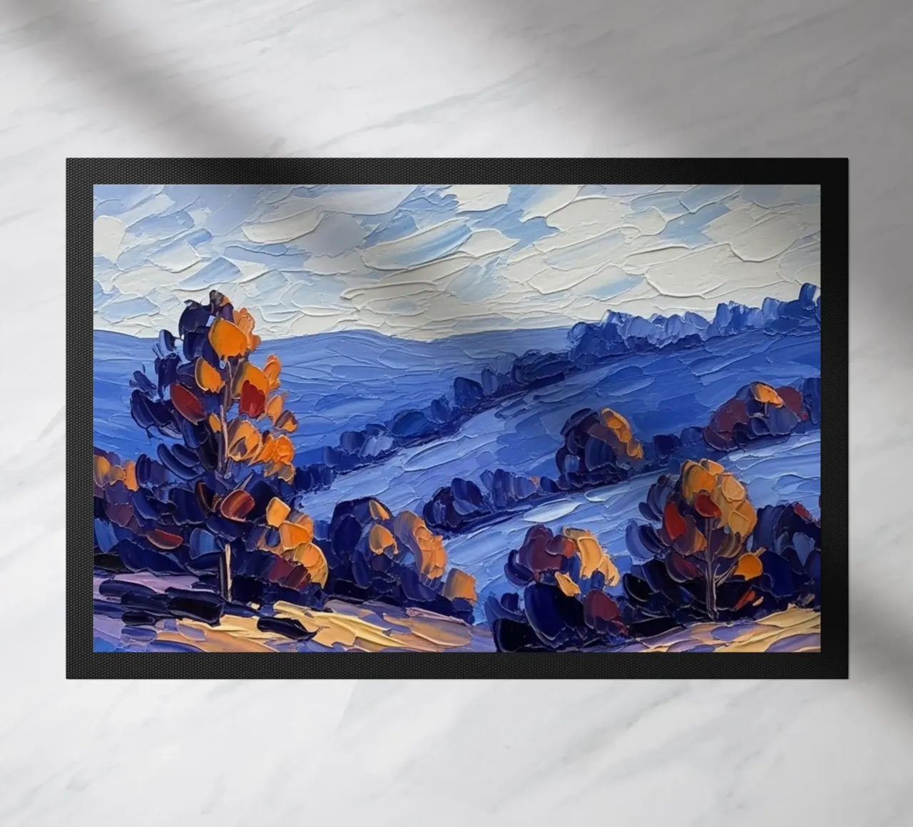 L'abbraccio dell'autunno: Un coltello a palette strutturato zerbino da Artistic-shop