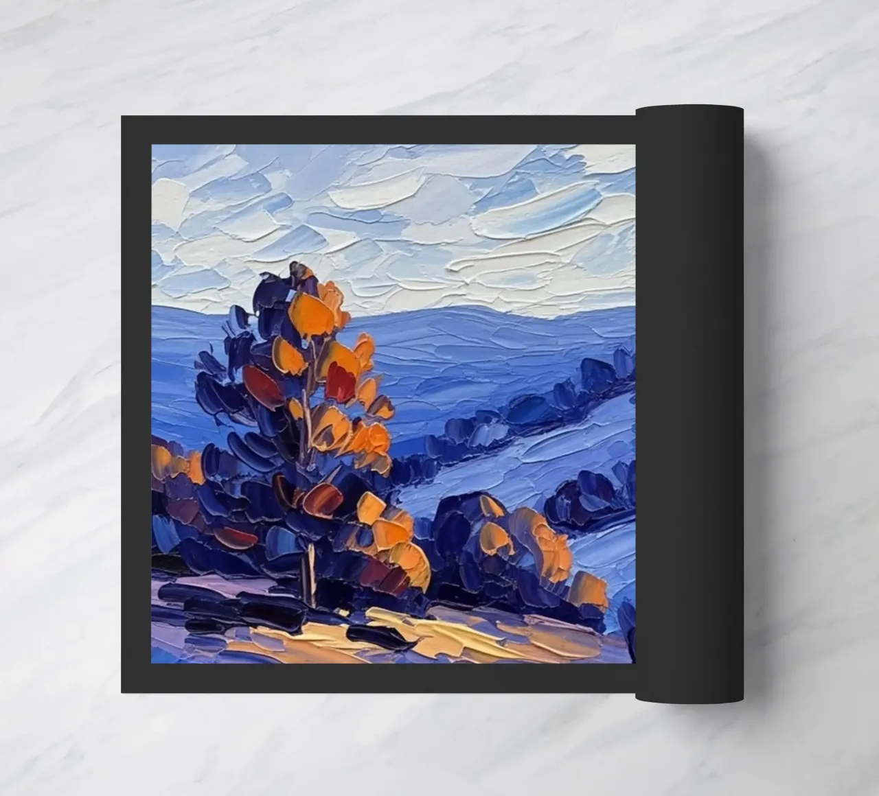 L'abbraccio dell'autunno: Un coltello a palette strutturato zerbino da Artistic-shop