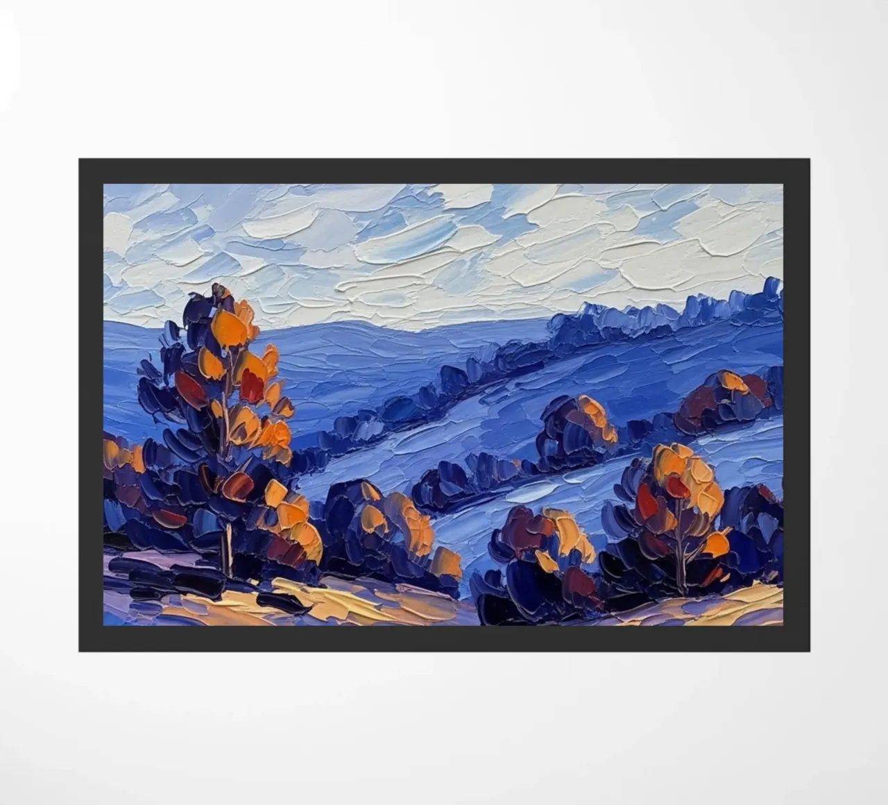 L'abbraccio dell'autunno: Un coltello a palette strutturato zerbino da Artistic-shop