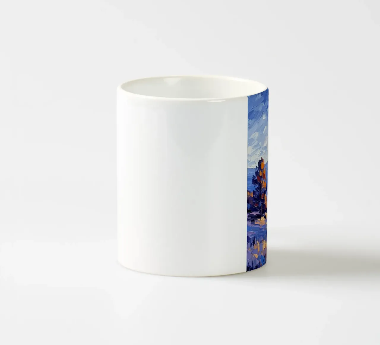 L'abbraccio dell'autunno: Un coltello a palette strutturato tazza in ceramica da Artistic-shop