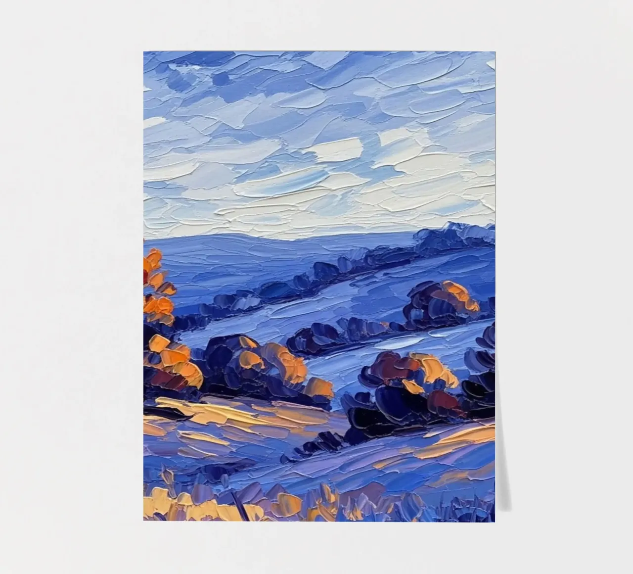L'abbraccio dell'autunno: Un coltello a palette strutturato foglio adesivo da Artistic-shop