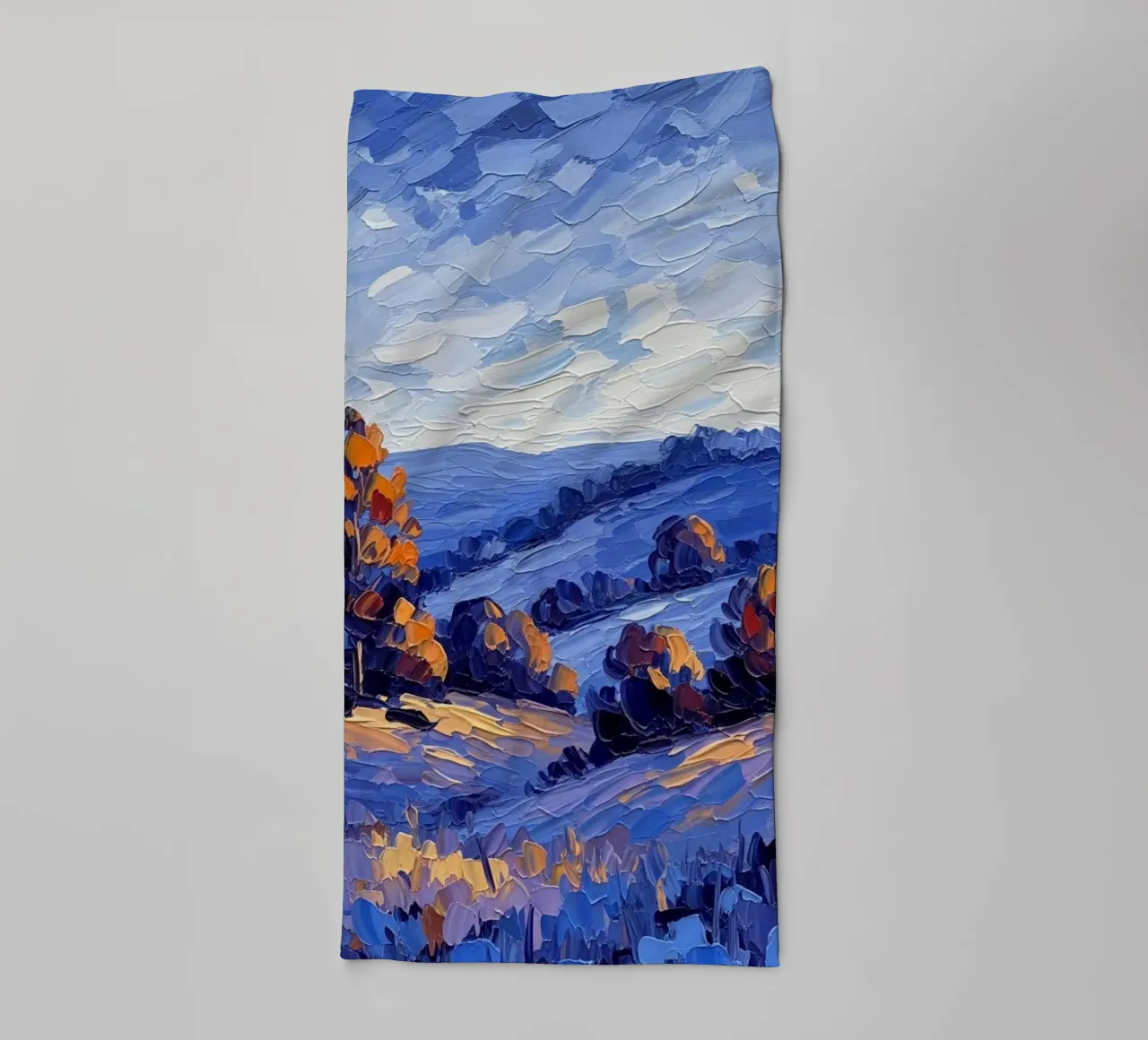 L'étreinte de l'automne : Un couteau à palette texturé serviette de bain de Artistic-shop