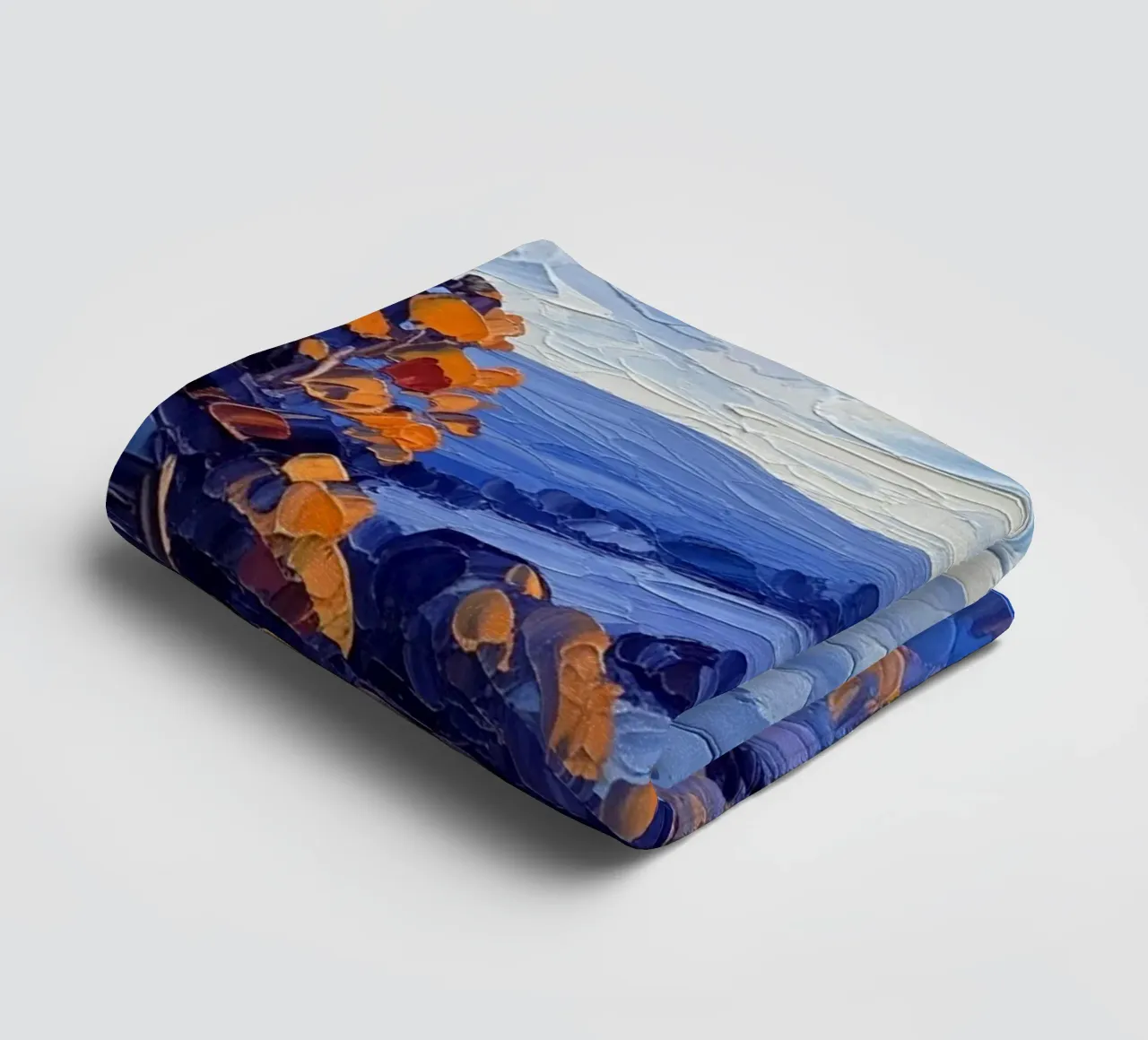 L'étreinte de l'automne : Un couteau à palette texturé serviette de bain de Artistic-shop
