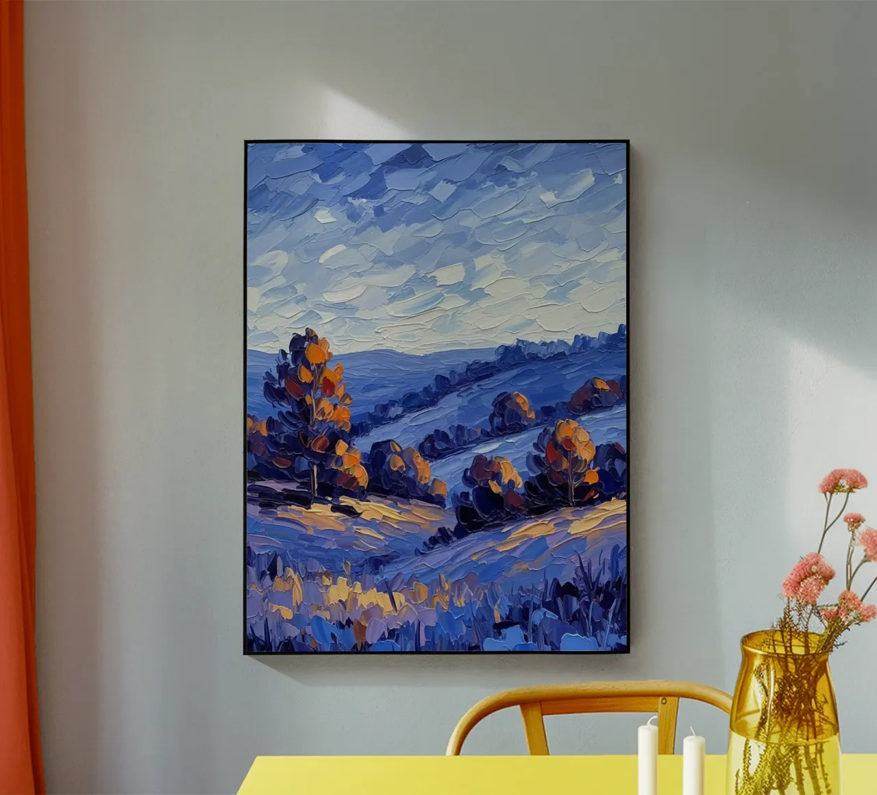L'abbraccio dell'autunno: Un coltello a palette strutturato plexiglass da Artistic-shop