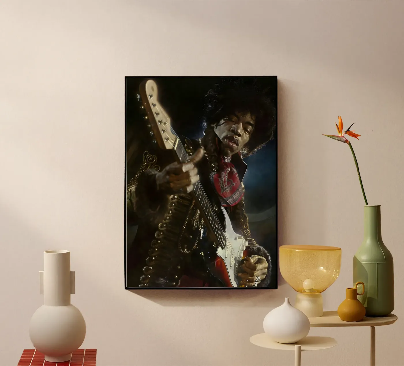 Jimi Hendrix Acryl-Glas von Digital Street art