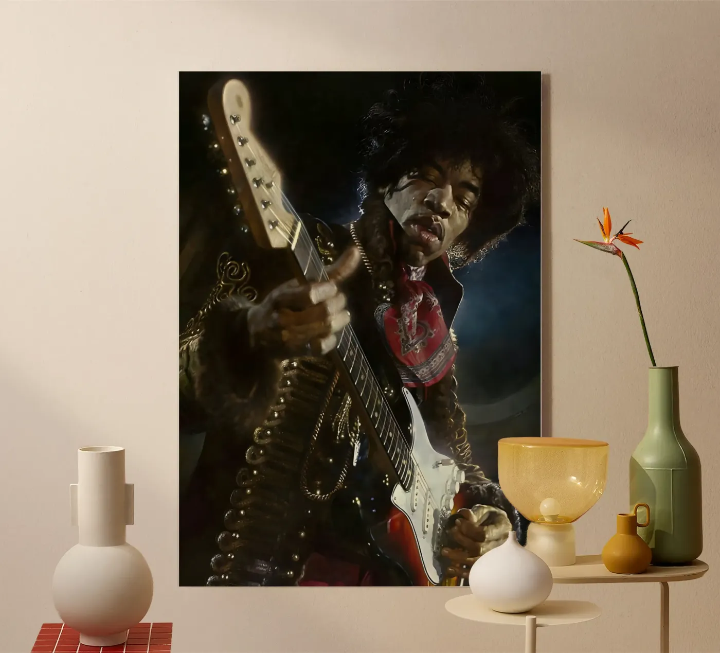 Jimi Hendrix Acryl-Glas von Digital Street art