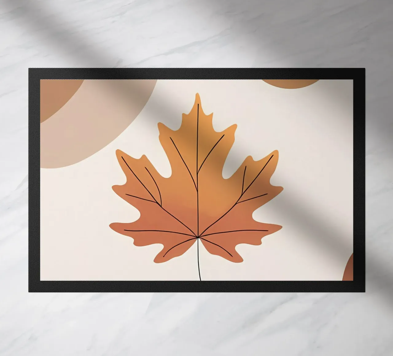 Disegno minimalista a una linea di una singola foglia d'acero zerbino da Bloom And Brush