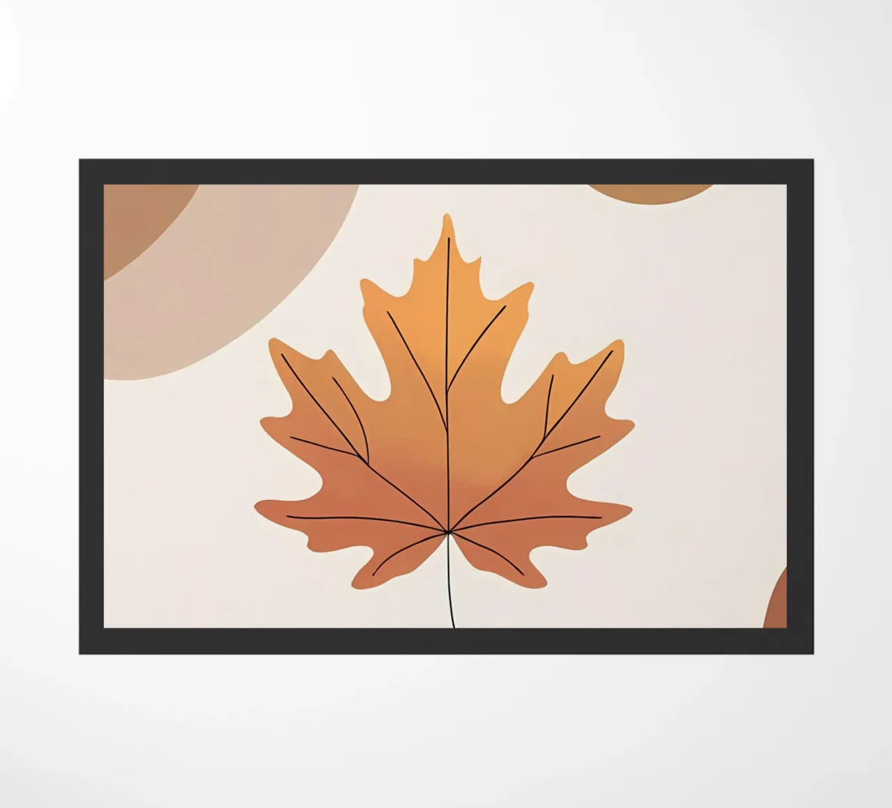 Disegno minimalista a una linea di una singola foglia d'acero zerbino da Bloom And Brush