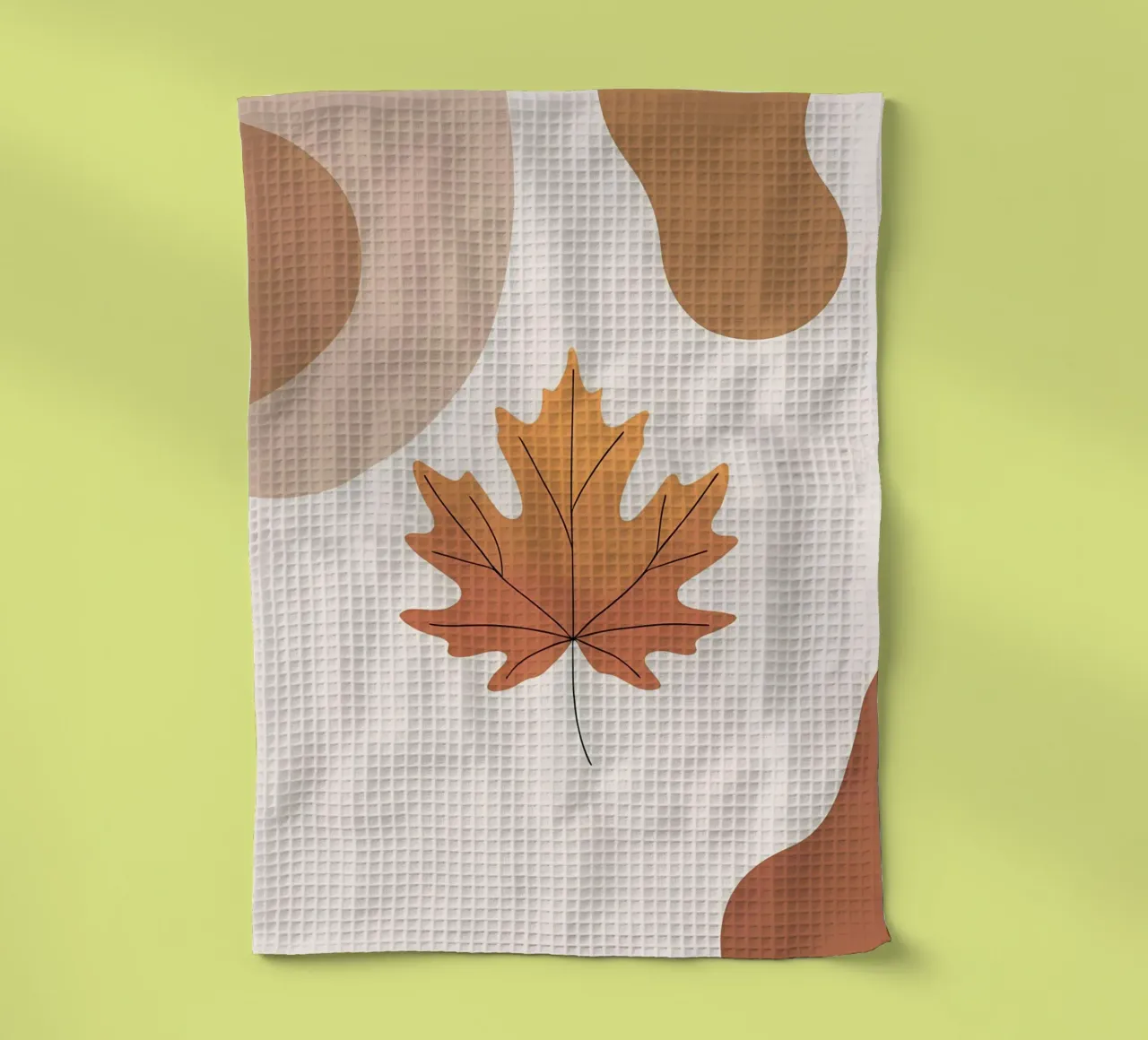 Dessin minimaliste d'une feuille d'érable en une ligne torchon de Bloom And Brush