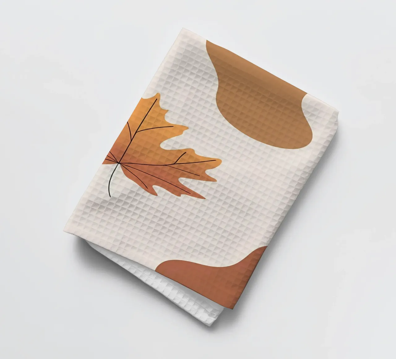 Dessin minimaliste d'une feuille d'érable en une ligne torchon de Bloom And Brush