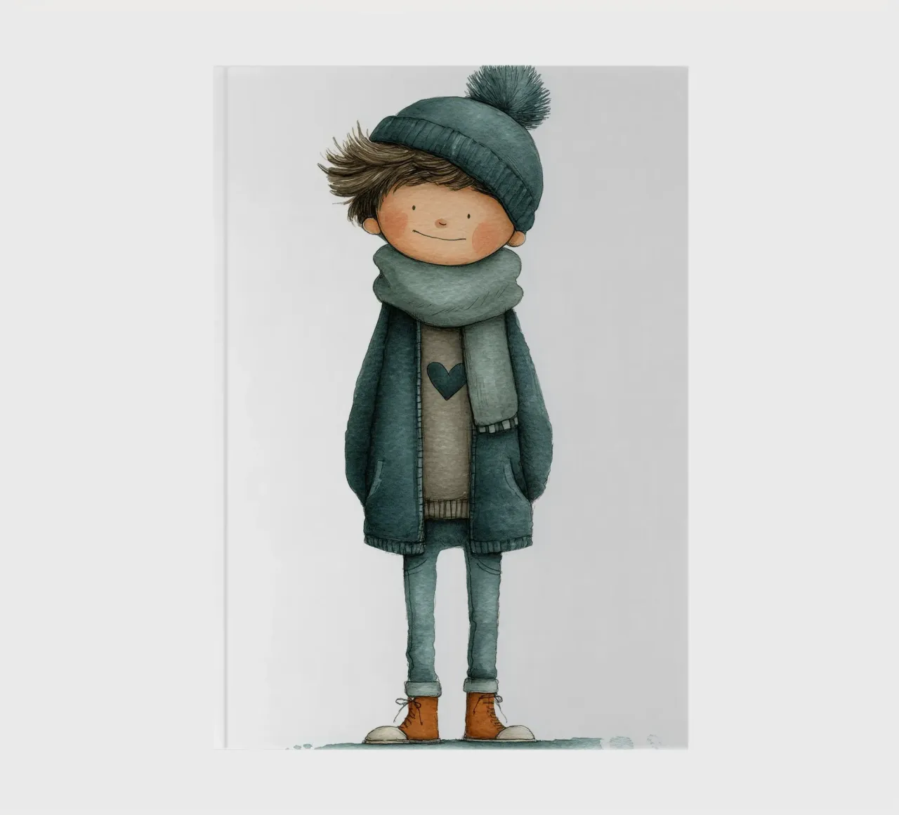 Poster per la cameretta di un bambino con cappello e sciarpa diario da Kid’s Dream