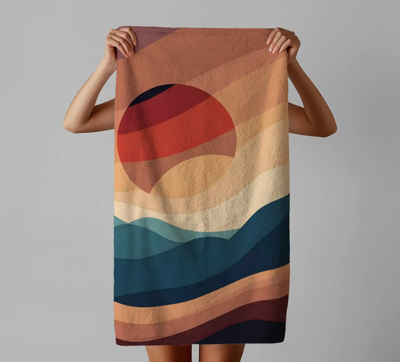 Gelassenheit bei Sonnenuntergang Handtuch von Artistic-shop