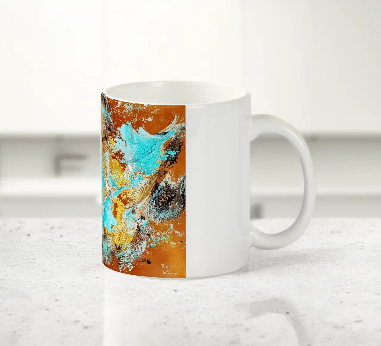 IDEAL GIFT 96 invers. tazza in ceramica da Thierry Vobmann Abstract painting