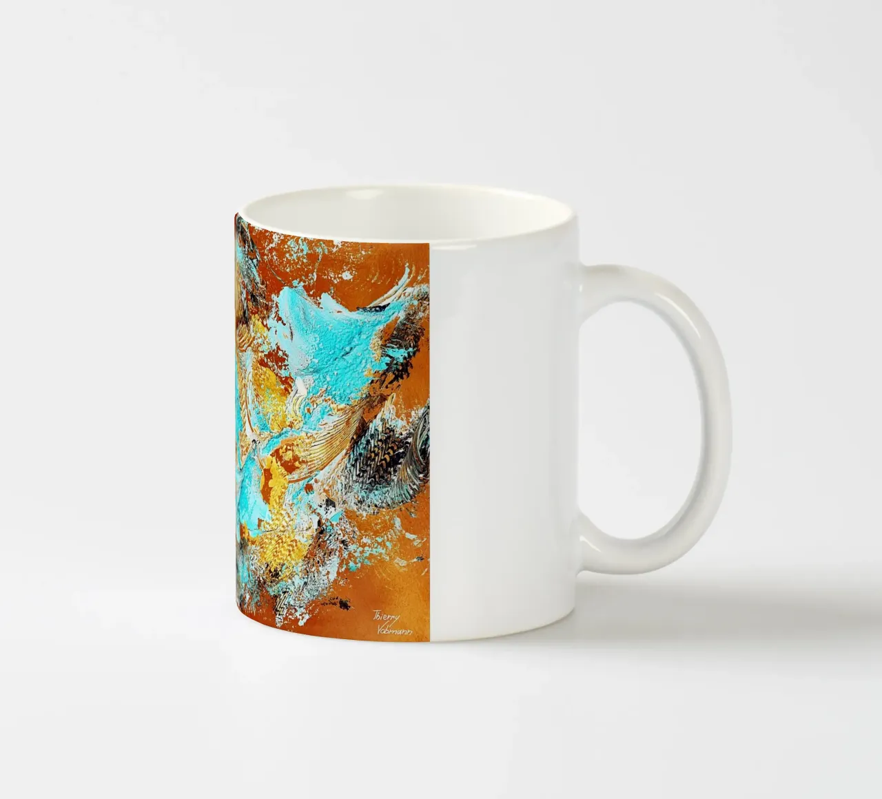 IDEAL GIFT 96 invers. tazza in ceramica da Thierry Vobmann Abstract painting
