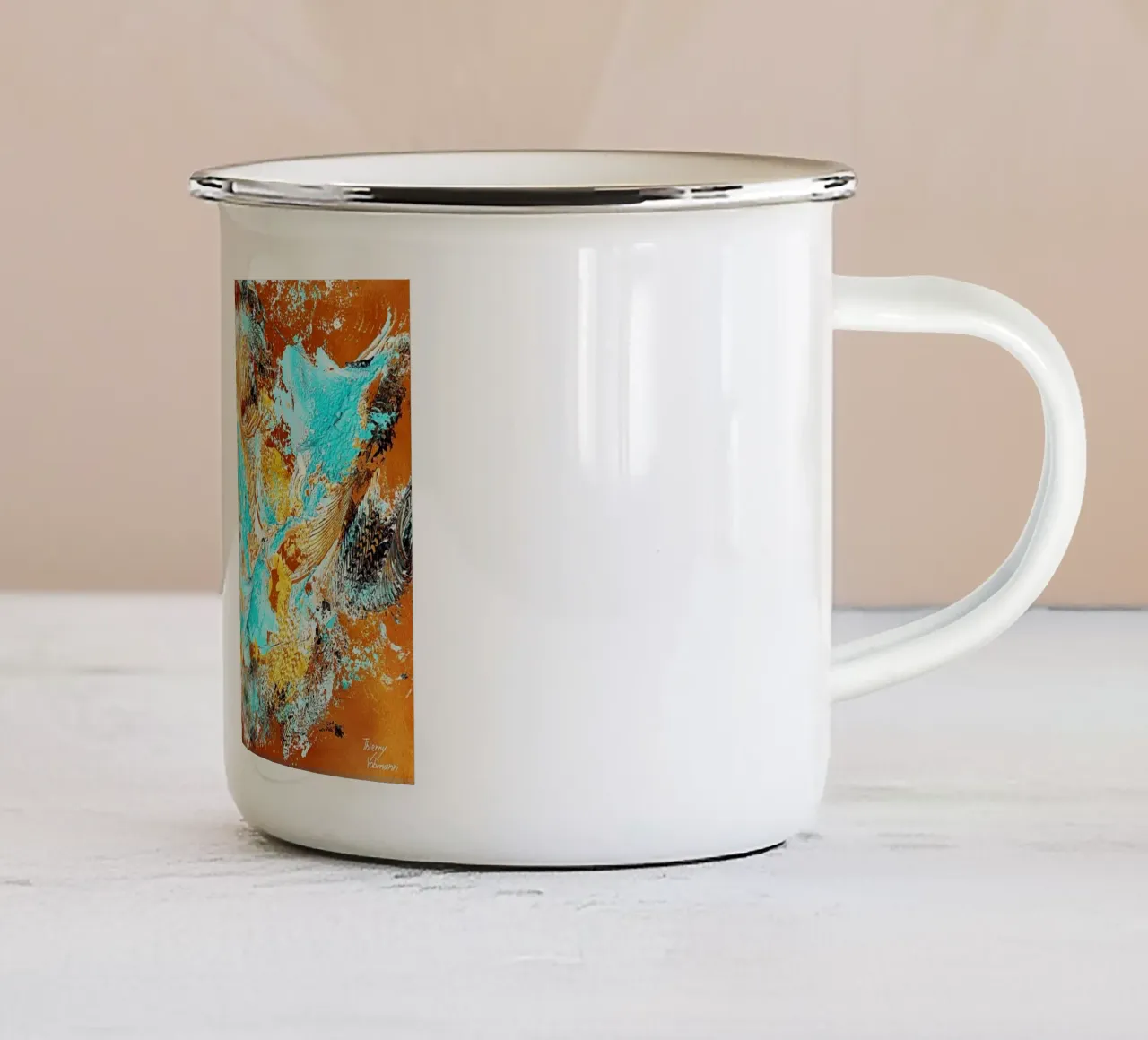 IDEAL GIFT 96 invers. tazza in smalto da Thierry Vobmann Abstract painting