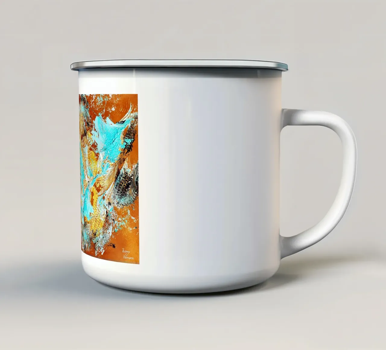 IDEAL GIFT 96 invers. tazza in smalto da Thierry Vobmann Abstract painting