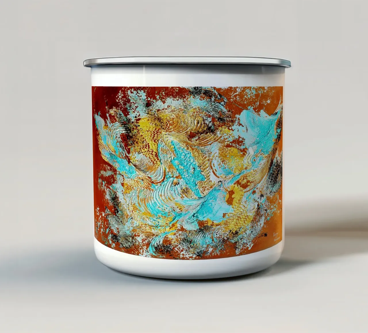 IDEAL GIFT 96 invers. tazza in smalto da Thierry Vobmann Abstract painting
