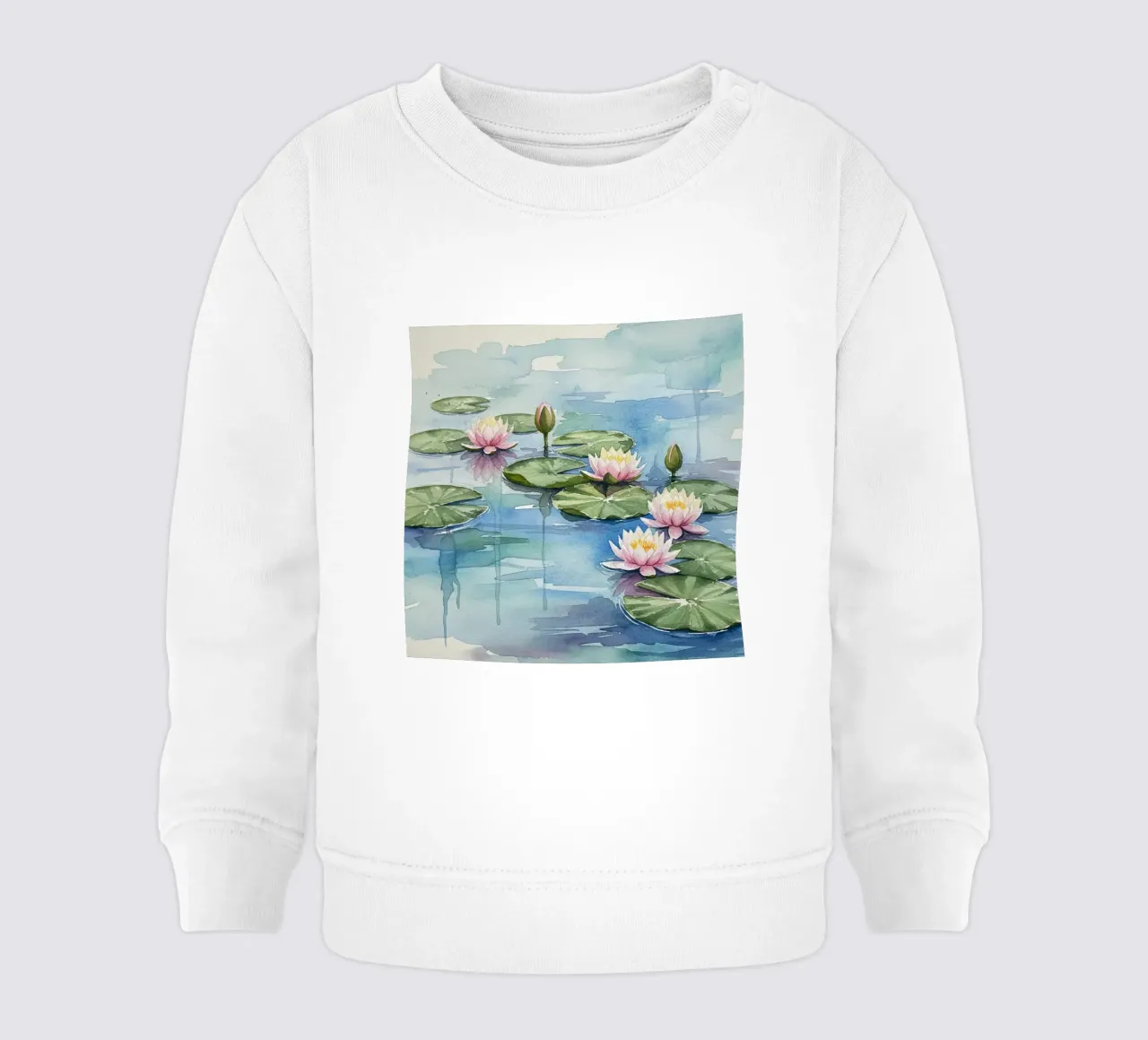 Ninfee serene: Uno stagno tranquillo ad acquerello felpa neonato da Artistic-shop