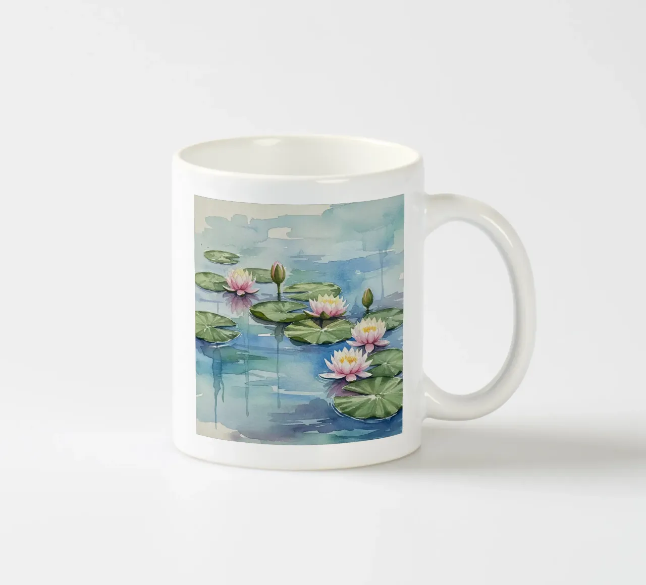 Ninfee serene: Uno stagno tranquillo ad acquerello tazza in ceramica da Artistic-shop