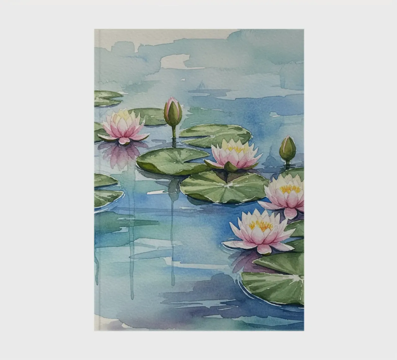 Ninfee serene: Uno stagno tranquillo ad acquerello diario da Artistic-shop