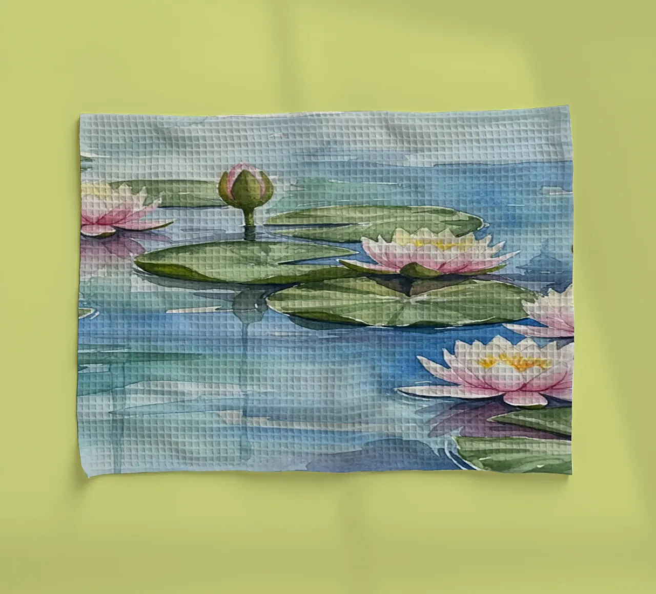 Ninfee serene: Uno stagno tranquillo ad acquerello canovaccio da cucina da Artistic-shop