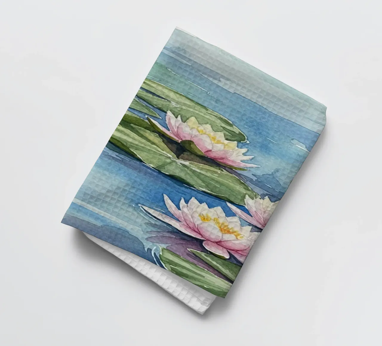 Ninfee serene: Uno stagno tranquillo ad acquerello canovaccio da cucina da Artistic-shop